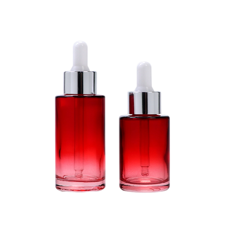 30ml 40ml Gradient Röda kosmetiska droppflaskor av glas