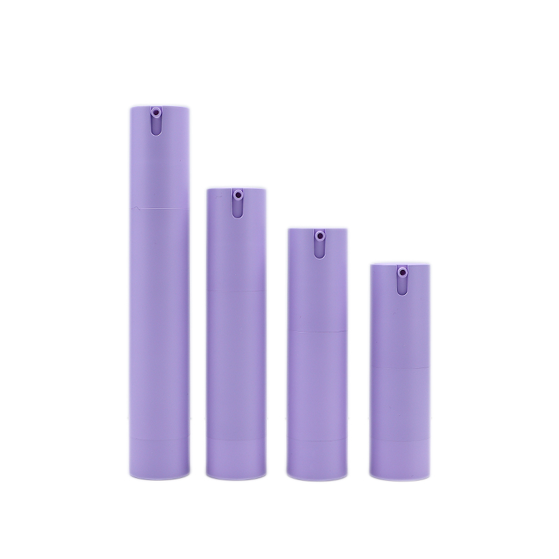 10 ml 15 ml 20 ml 30 ml U-formad pressande lila kosmetisk luftlös flaska