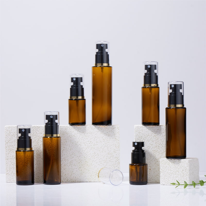 20 ml 30 ml 40 ml 50 ml 60 ml 80 ml 100 ml bärnstensfärgad glassprayflaska